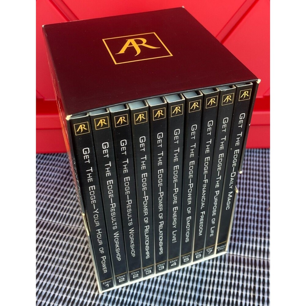 Anthony Tony Robbins "Get The Edge"  Audio CD Box Set of 9 (missing 1 CD) 7 Days